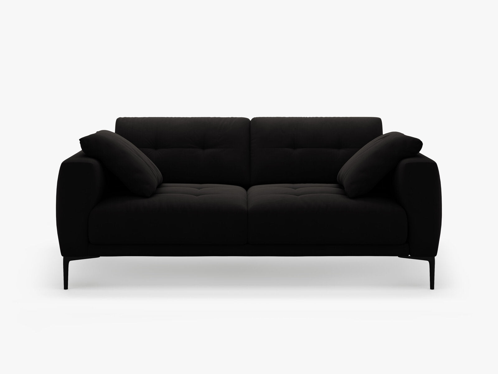 Micadoni Sofa Bemy 3-Sitzer Samt Schwarz