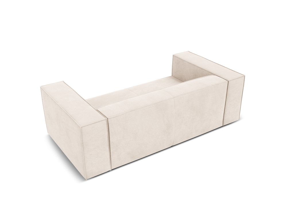 Cosmopolitan Design Sofa Turin 2-Sitzer Strukturierter Stoff Rosario Helles Beige