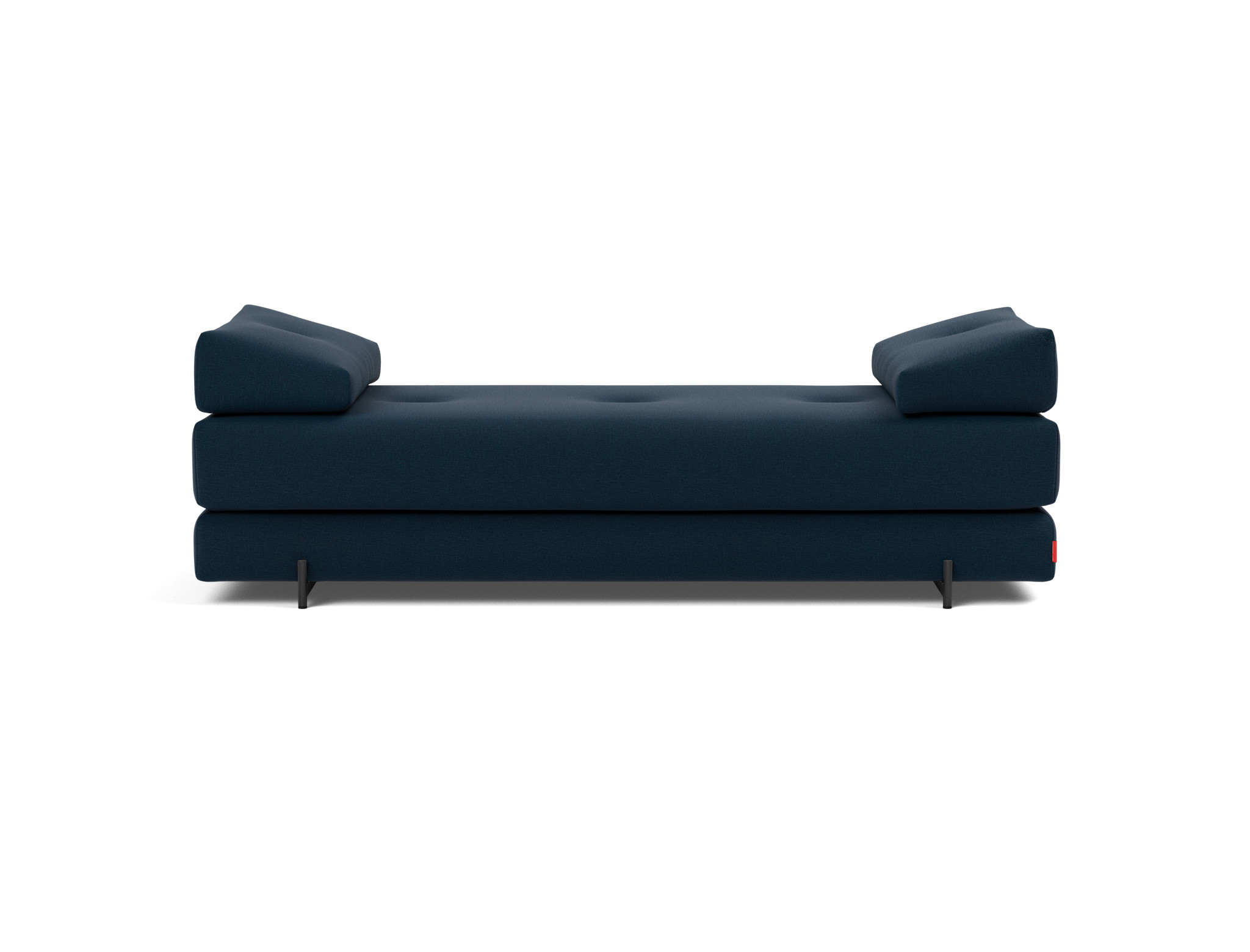 Tagesbett Sigmund Flachgewebe Mixed Dance 528-Blue Beine Indu schwarz