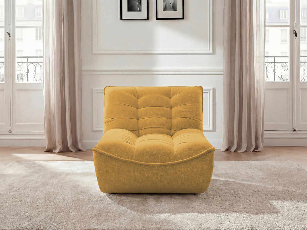 Bobochic Serena Sofamodul 1-Sitzer Melange-Stoff Gelb