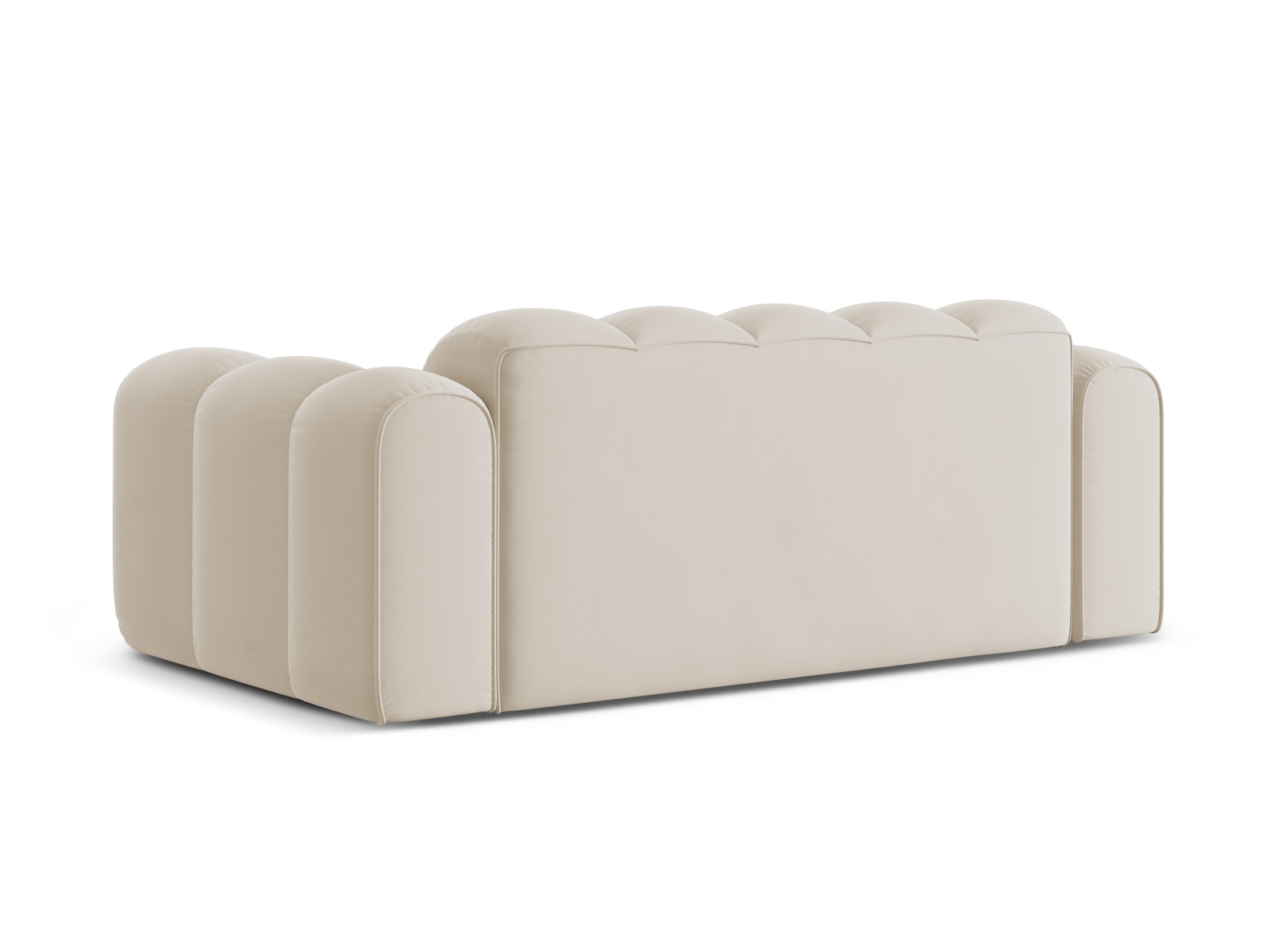 Cosmopolitan Design Sofa Treno 3-Sitzer Samt Bluvel Dunkelbeige