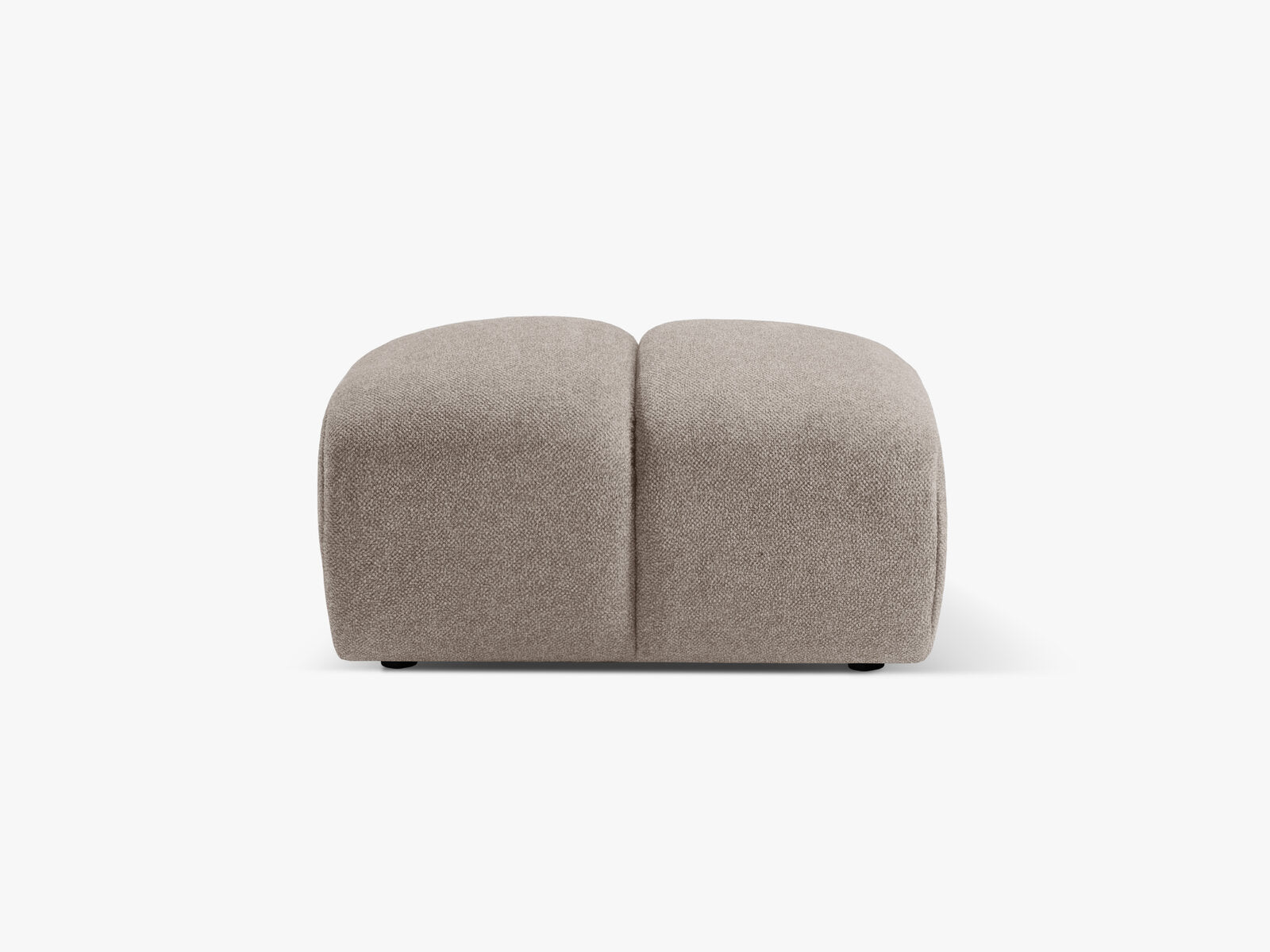Micadoni Hocker Diana Strukturierter Samtstoff Dunkelbeige