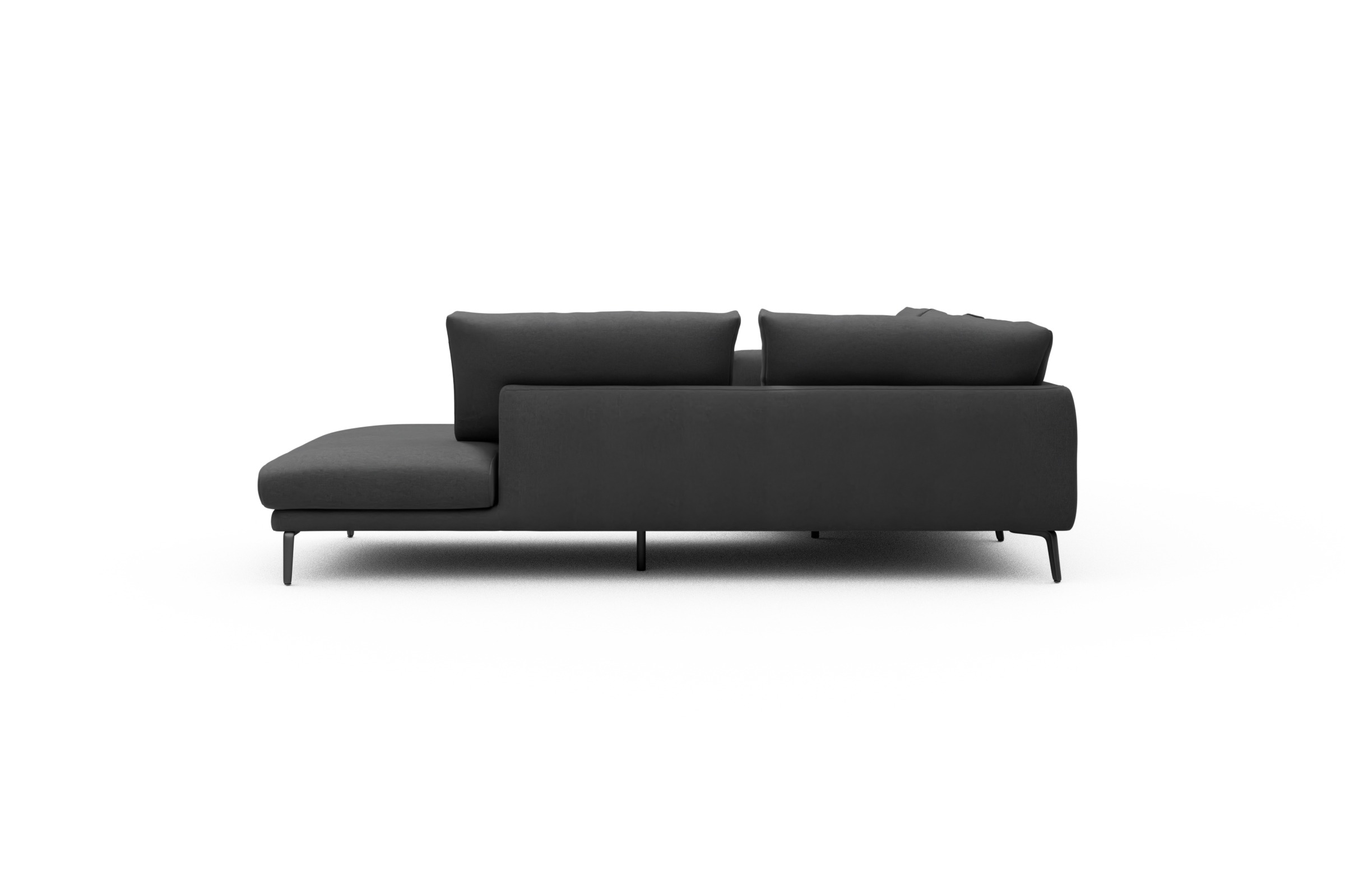 Ecksofa Karl Relax-Ecke rechts mit 2,5-Sitzer Satya-Zinc