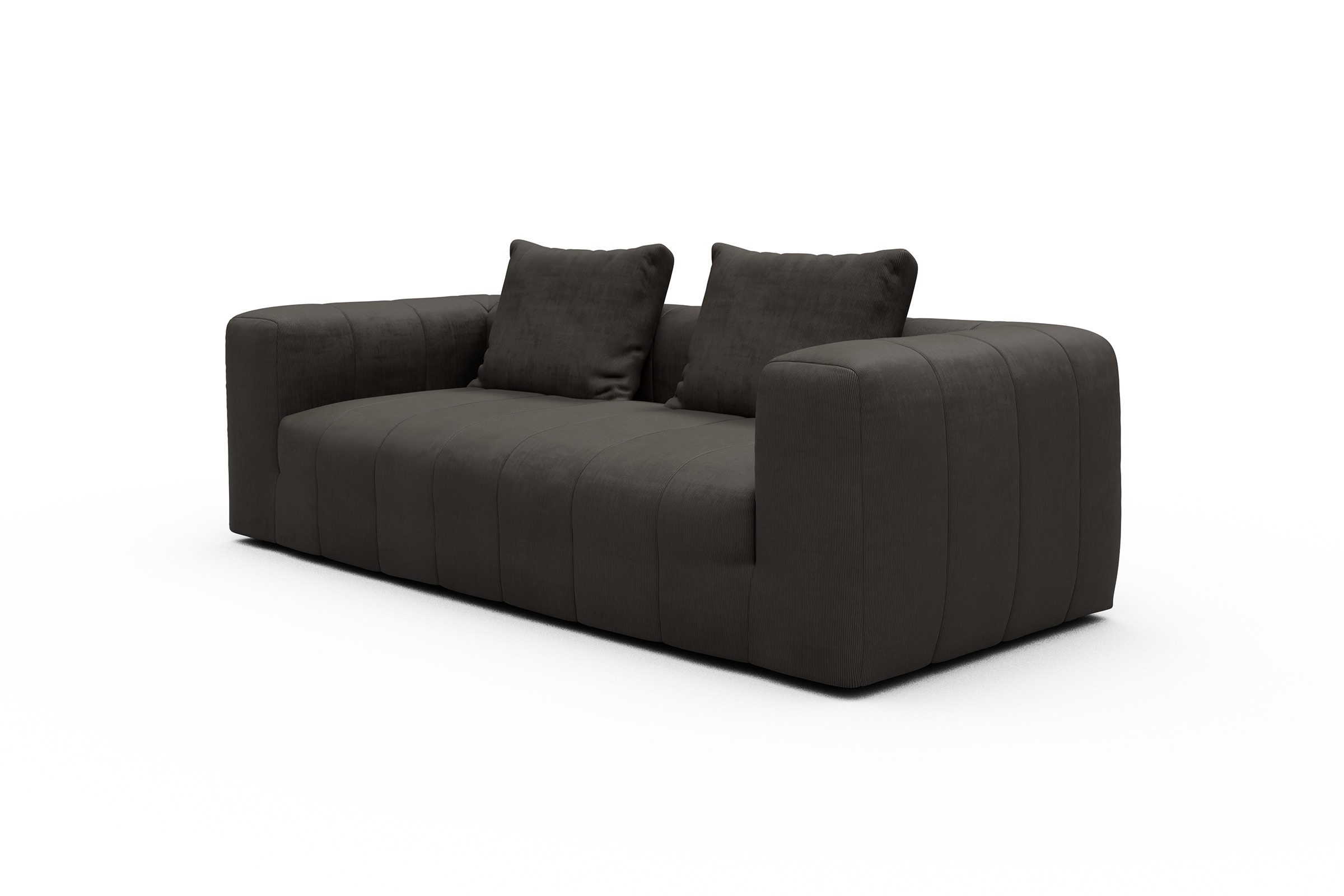 Sofa Hugo 3-Sitzer Cordufine-Taupe