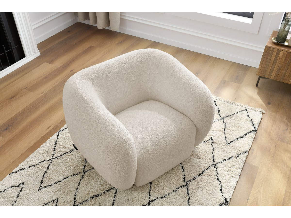 Bobochic Celine Sessel Bouclé-Stoff Beige