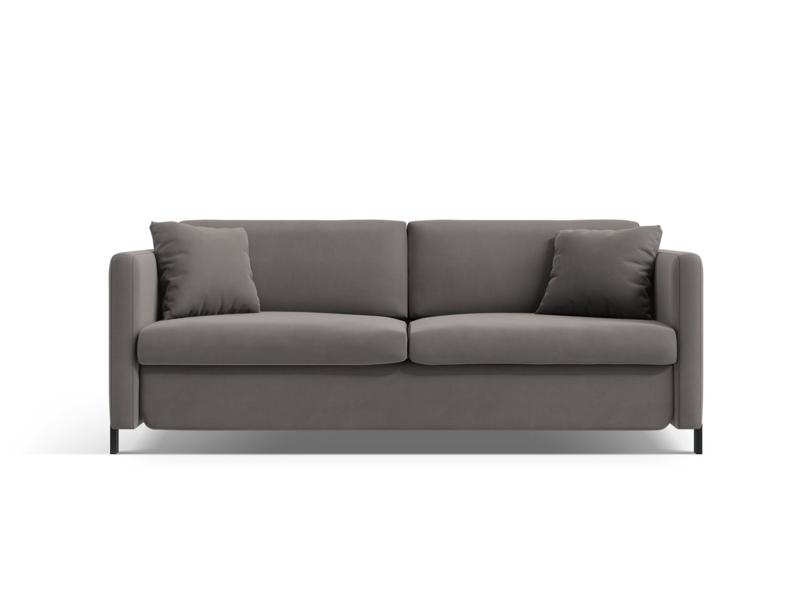 Micadoni Schlafsofa Gloria 2-Sitzer Samt Grau 205x140