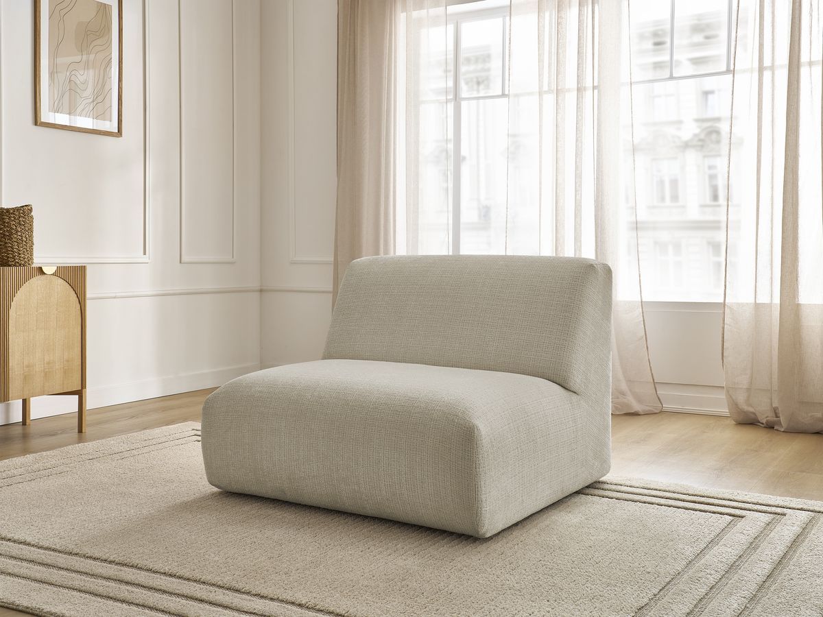 Bobochic Sirius Sofamodul 1-Sitzer Strukturstoff Beige