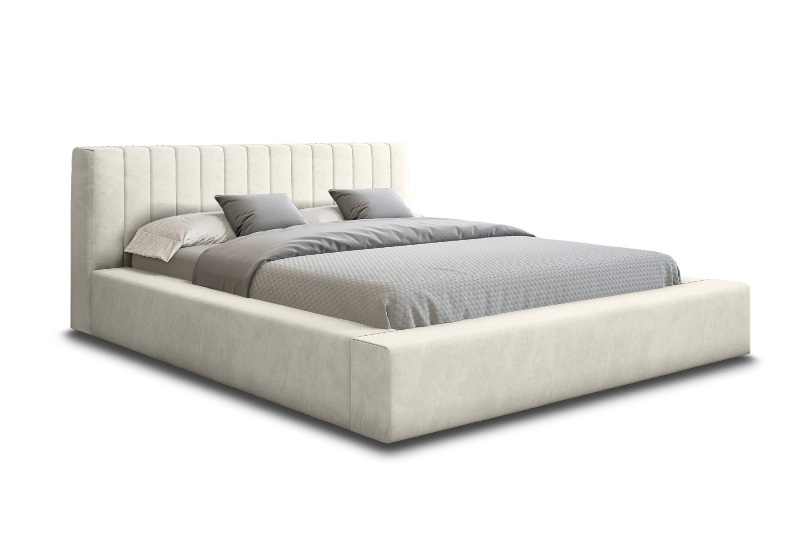 Polsterbett Carno Chenille 140x200 mit Metallrahmen Ditra-New 01