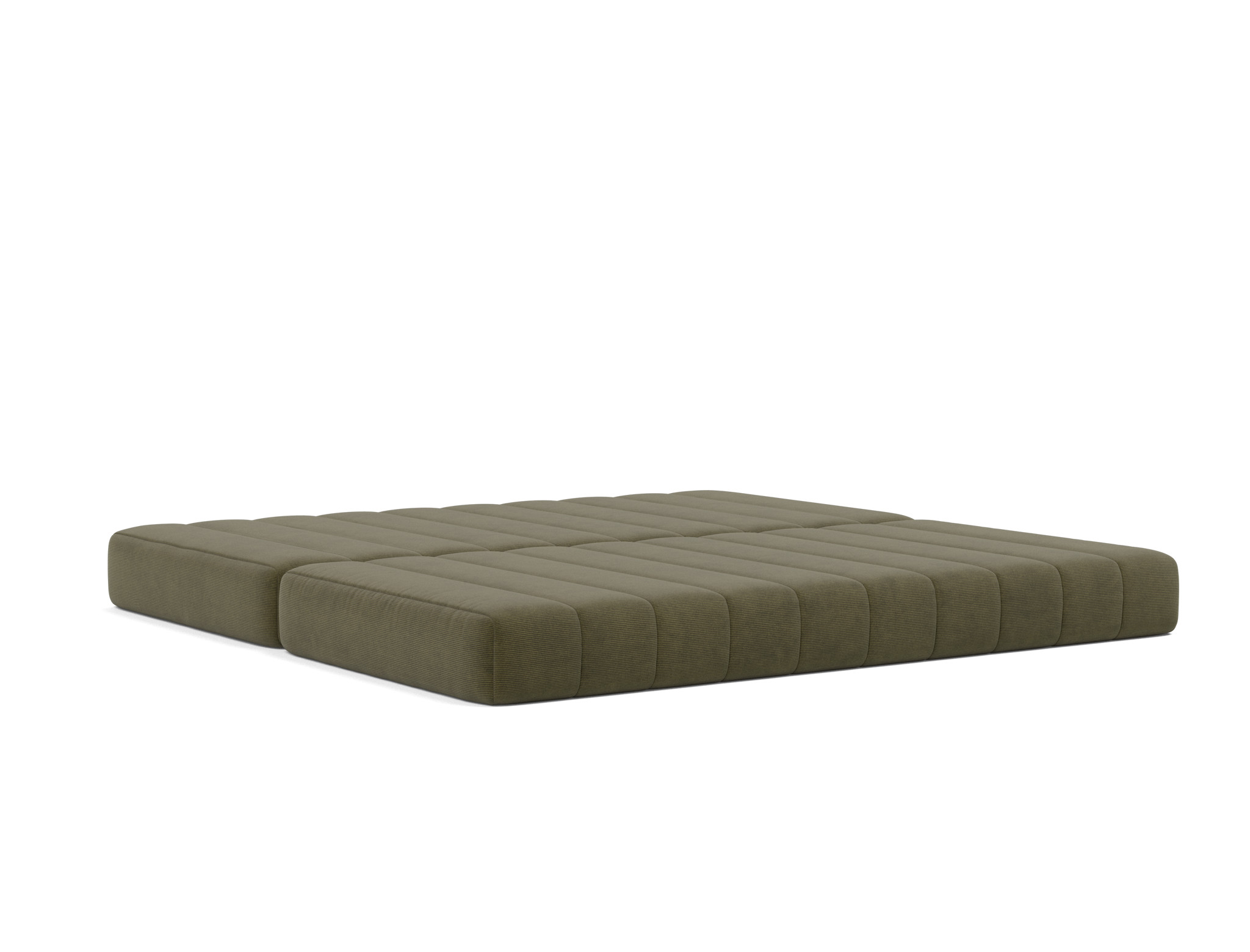 Schlafsofa CozyPad mit Armlehnen Kord Cordufine 316-Pine-Green