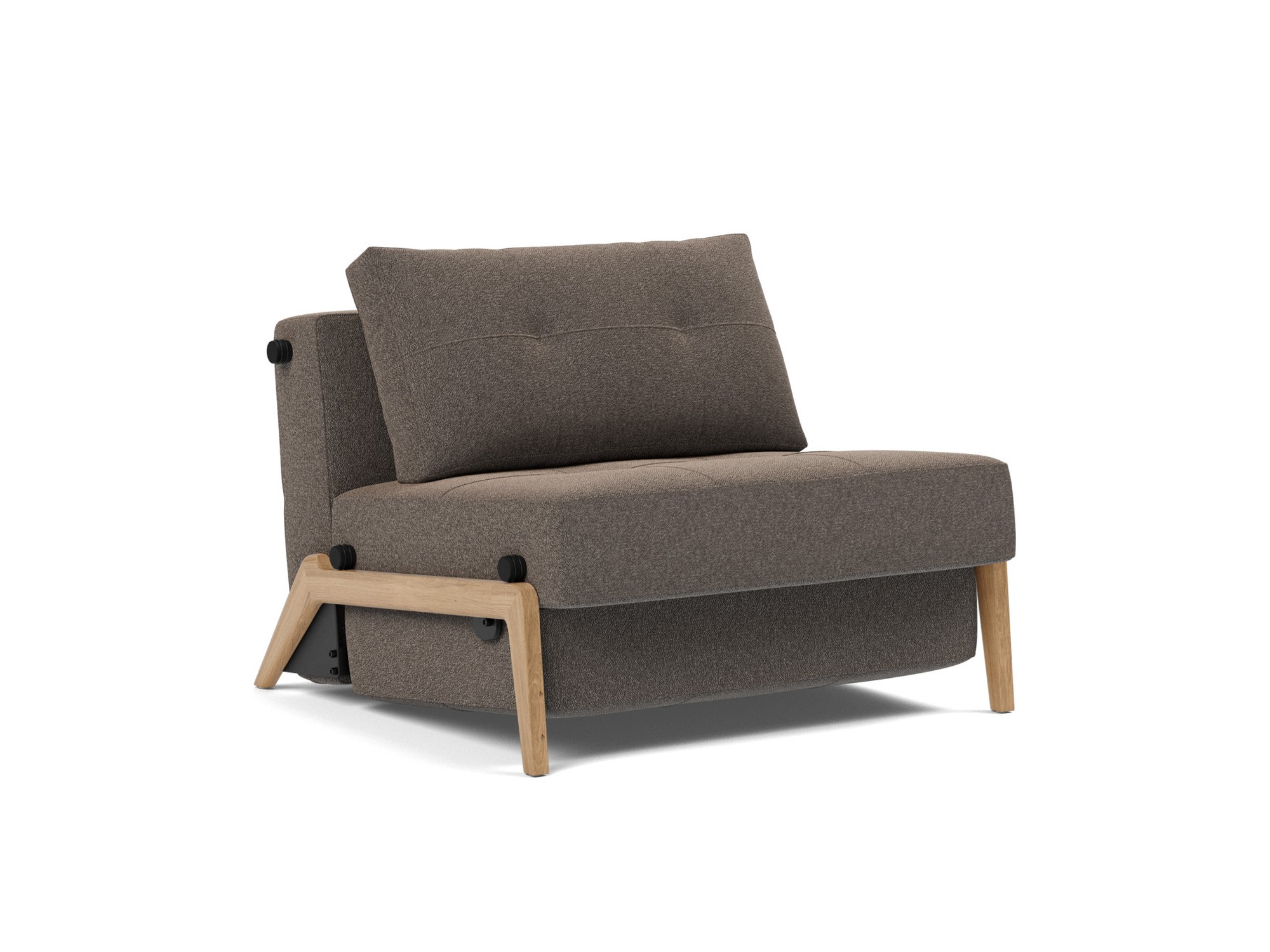 Schlafsessel Cubed 90 Boucle Skandi 530-Taupe Beine Eiche