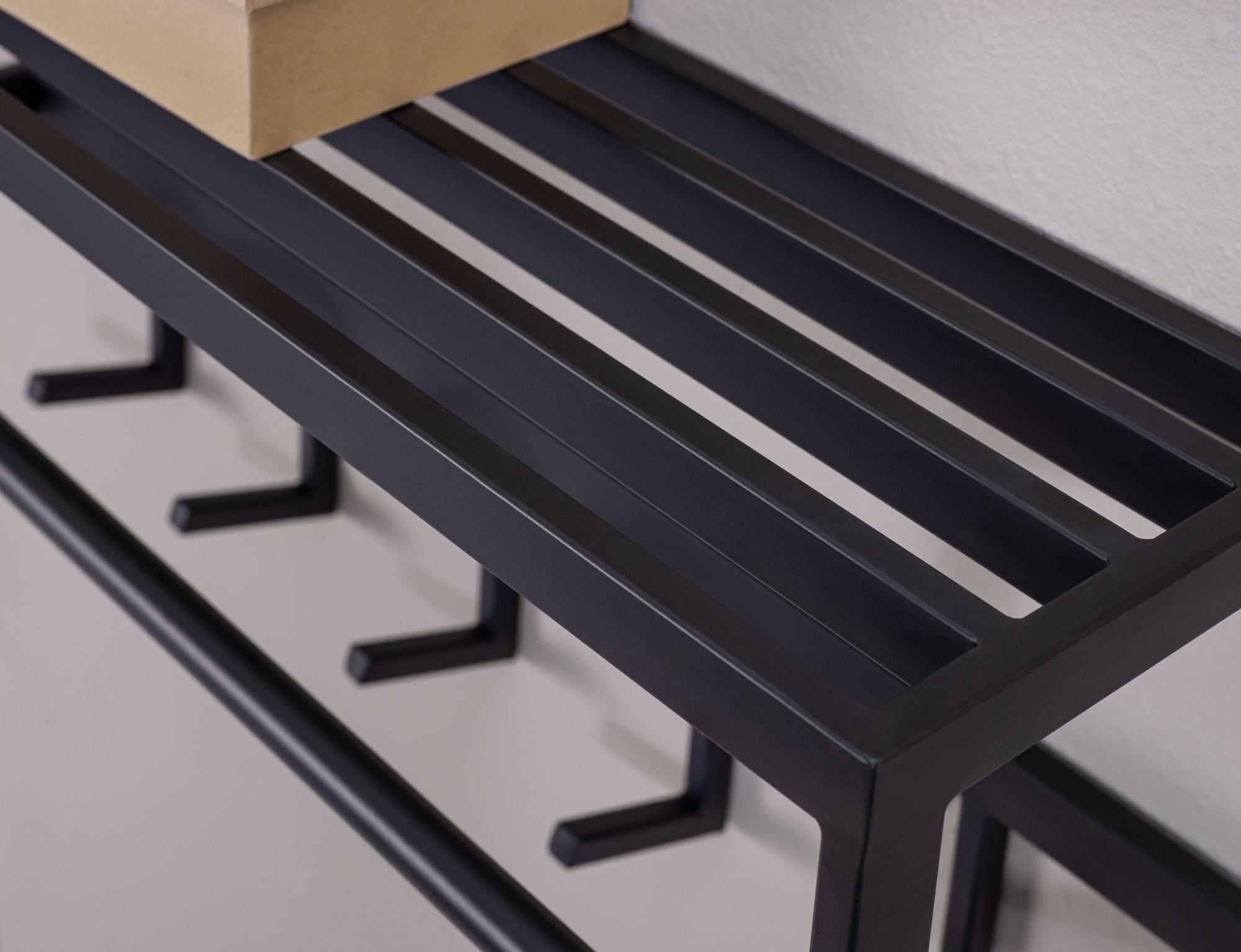Wandgarderobe Geirland Metall Schwarz 70 × 20 × 20 cm