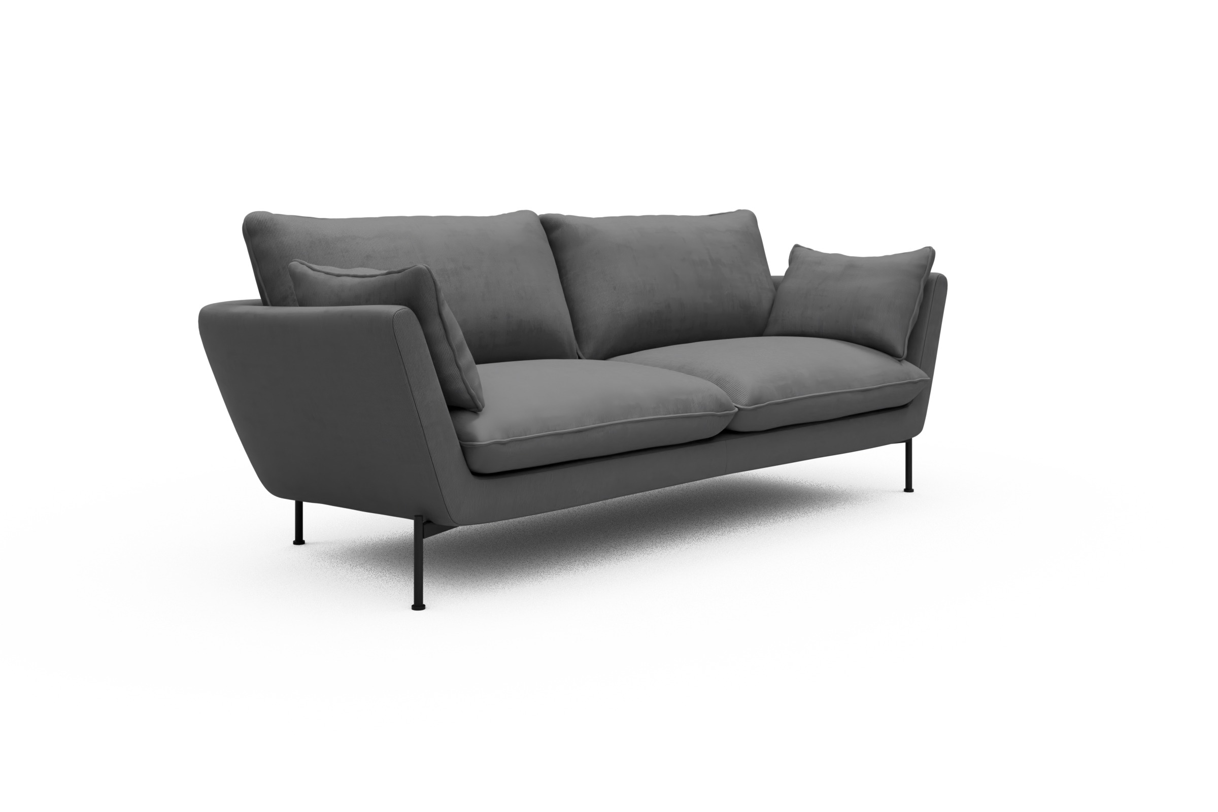 Sofa Anton 3-Sitzer Cordufine-Grey