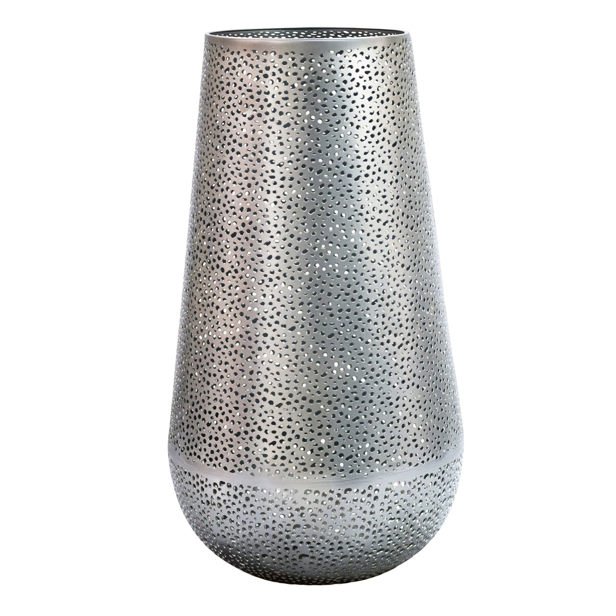 Bodenvase Malvik Metall Silber Ø 25 cm