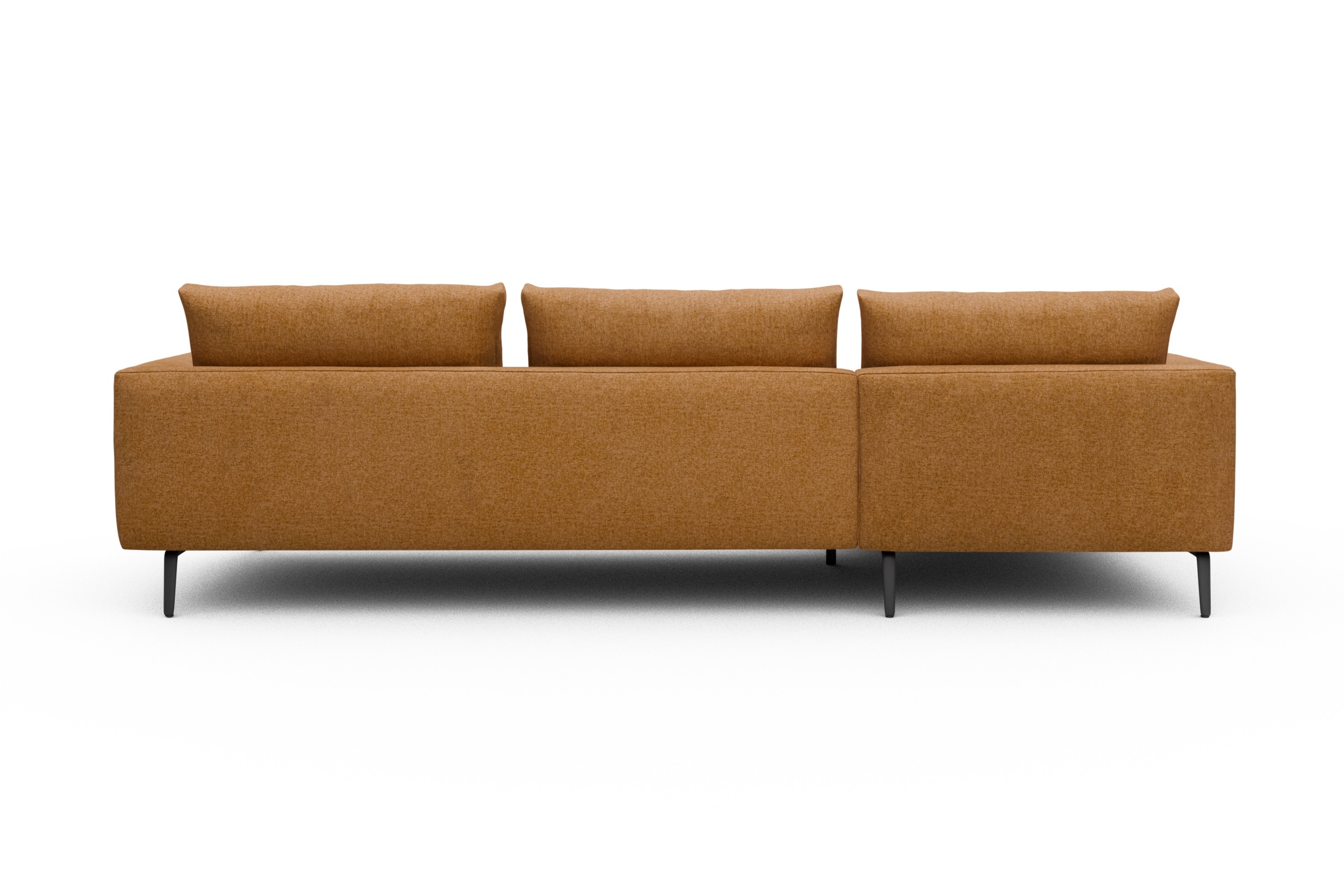 Ecksofa Karl Chaiselongue links mit 2,5-Sitzer Casone-Warm-Yellow