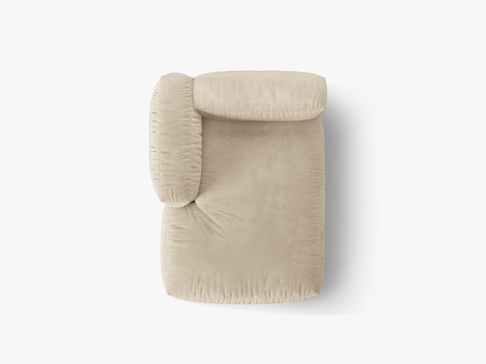 Micadoni Recamiere Martina 1-Sitzer Links Samt Vogue Helles Beige