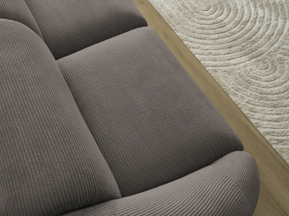 Bobochic Tina Sofa 3-Sitzer Cordsamt Taupe