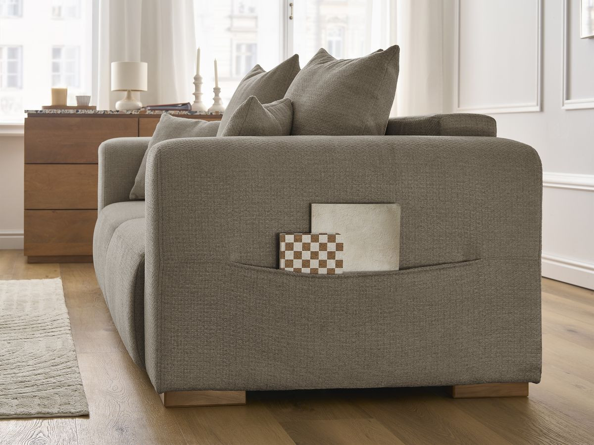 Bobochic Sidonie Sofa 2-Sitzer Melange-Stoff Taupe