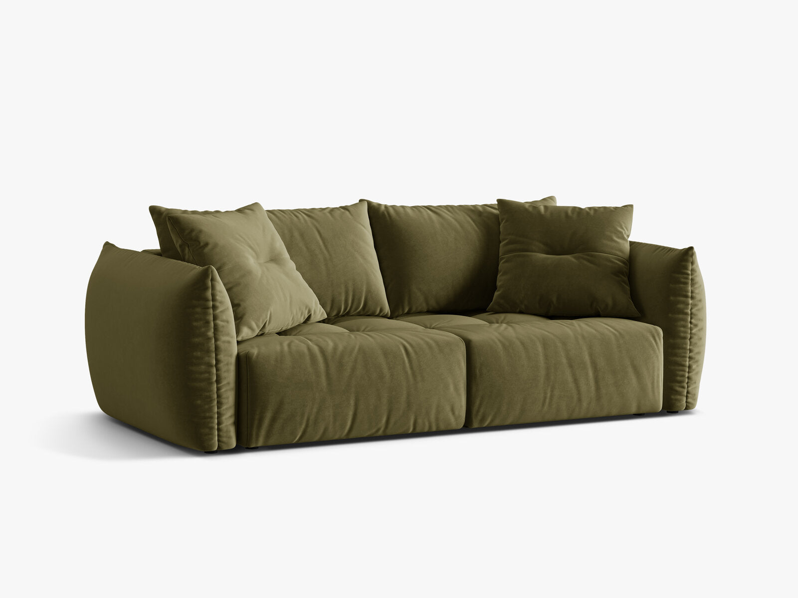 Micadoni Bloom Samtiges Sofa Mit Bettfunktion Und Stauraum Samt Casino Hellgrün