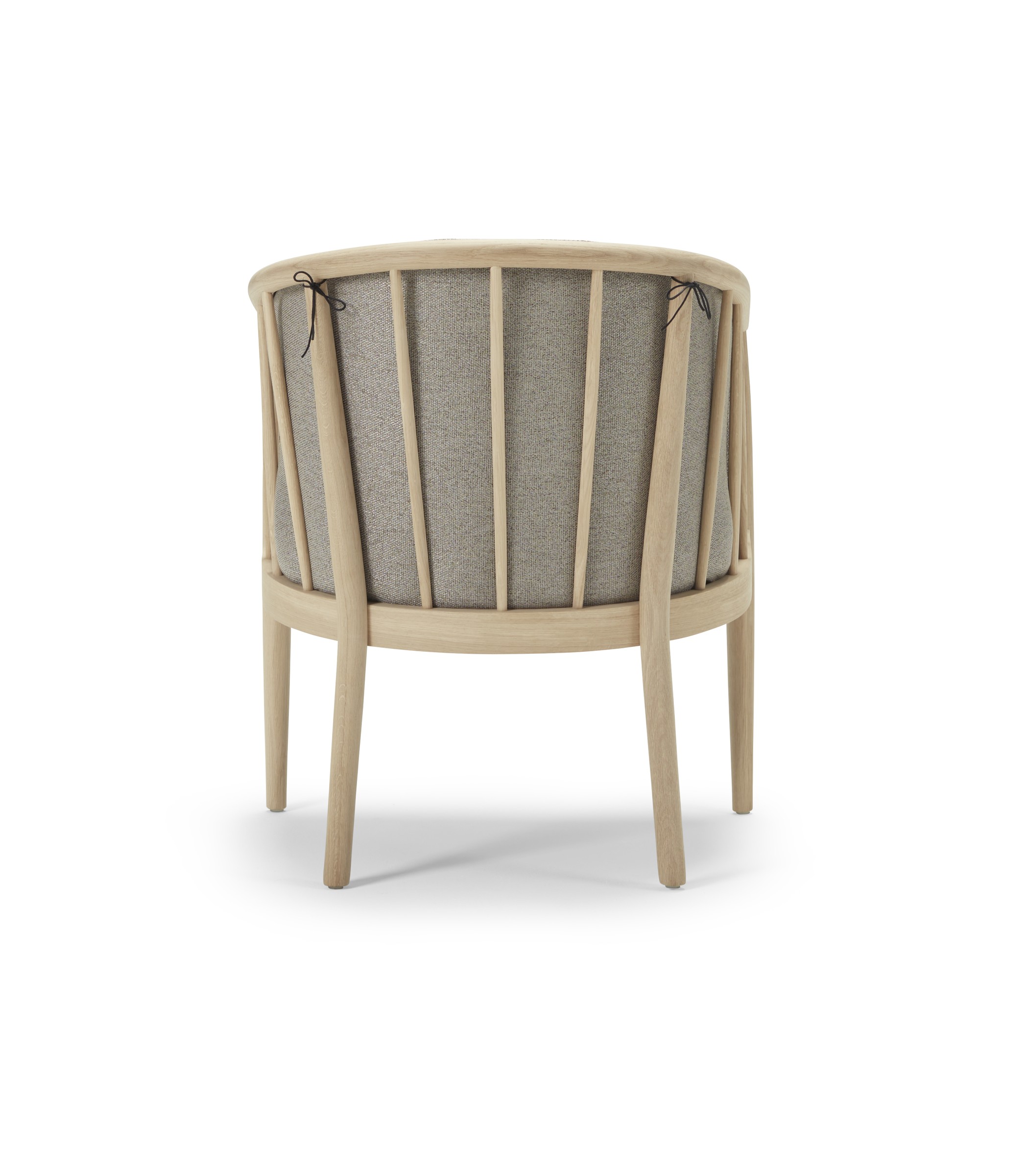 Sessel Ida Beinfarbe Eiche geseift Strukturierter Stoff Denari 486-Warm-Grey