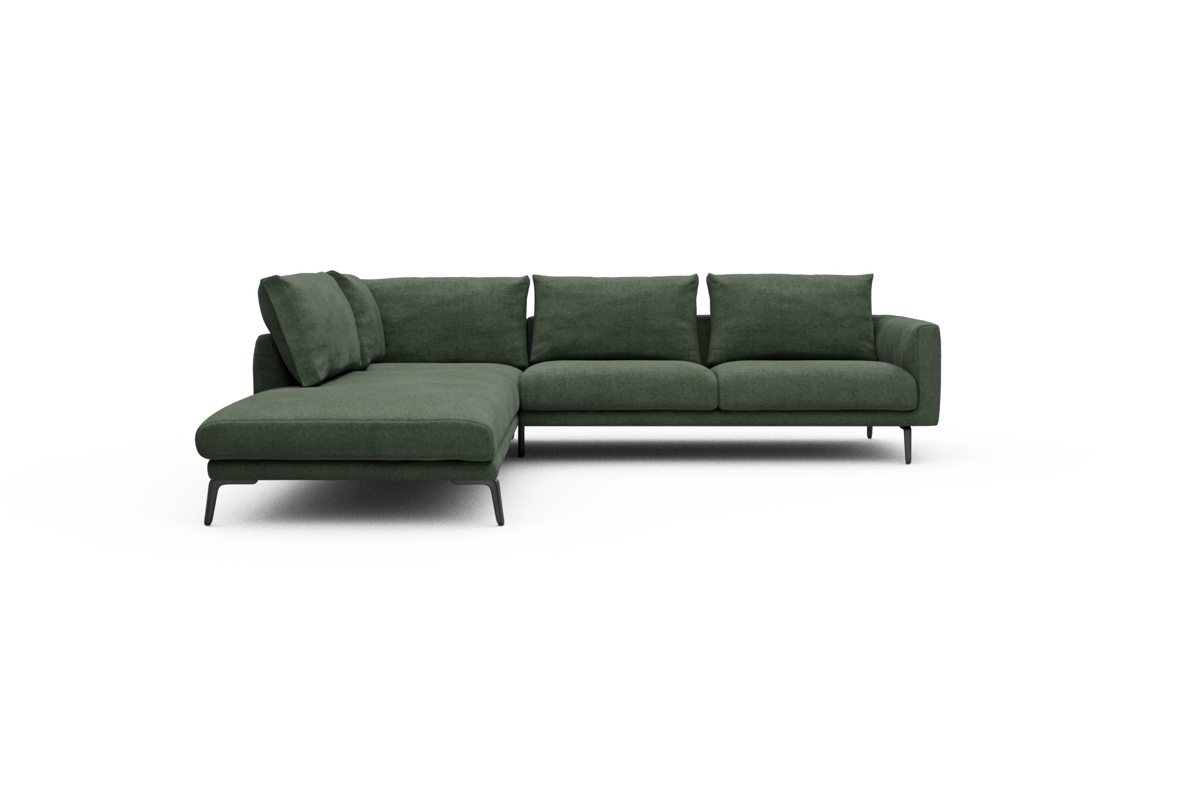 Skandi Home Ecksofa Karl Relax-Ecke links mit 2,5-Sitzer Casone-Forest-Green moebelfaktor