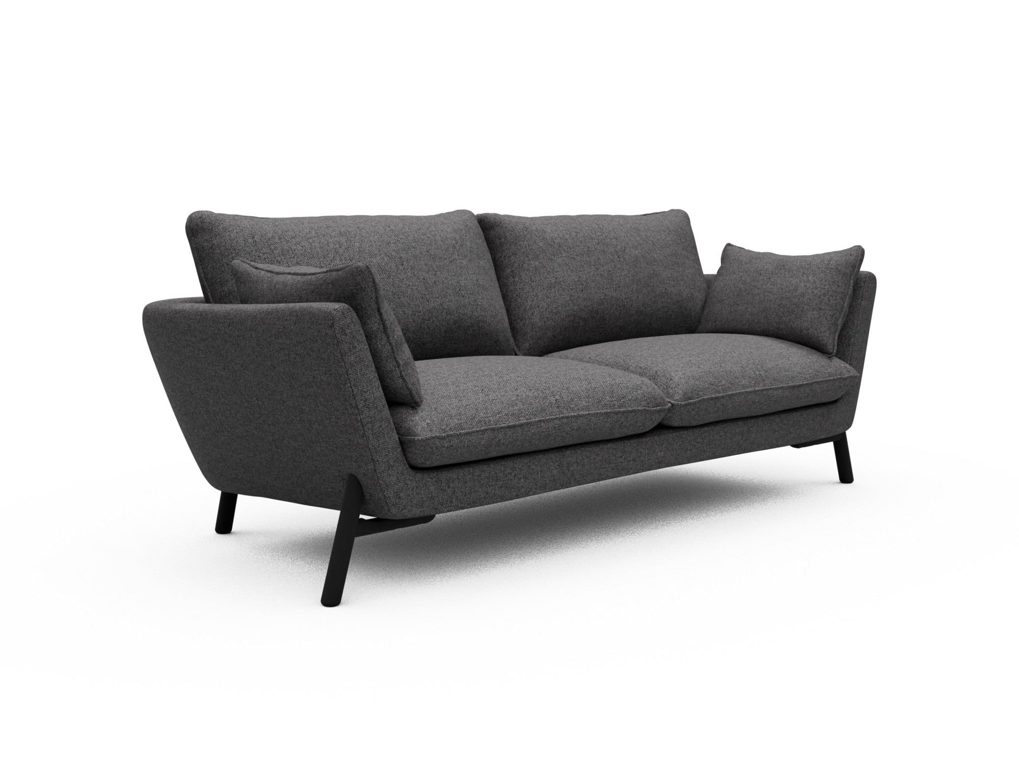 Skandi Home Sofa Emil 3-Sitzer Beinfarbe Eiche Schwarz Sama-Antracite moebelfaktor