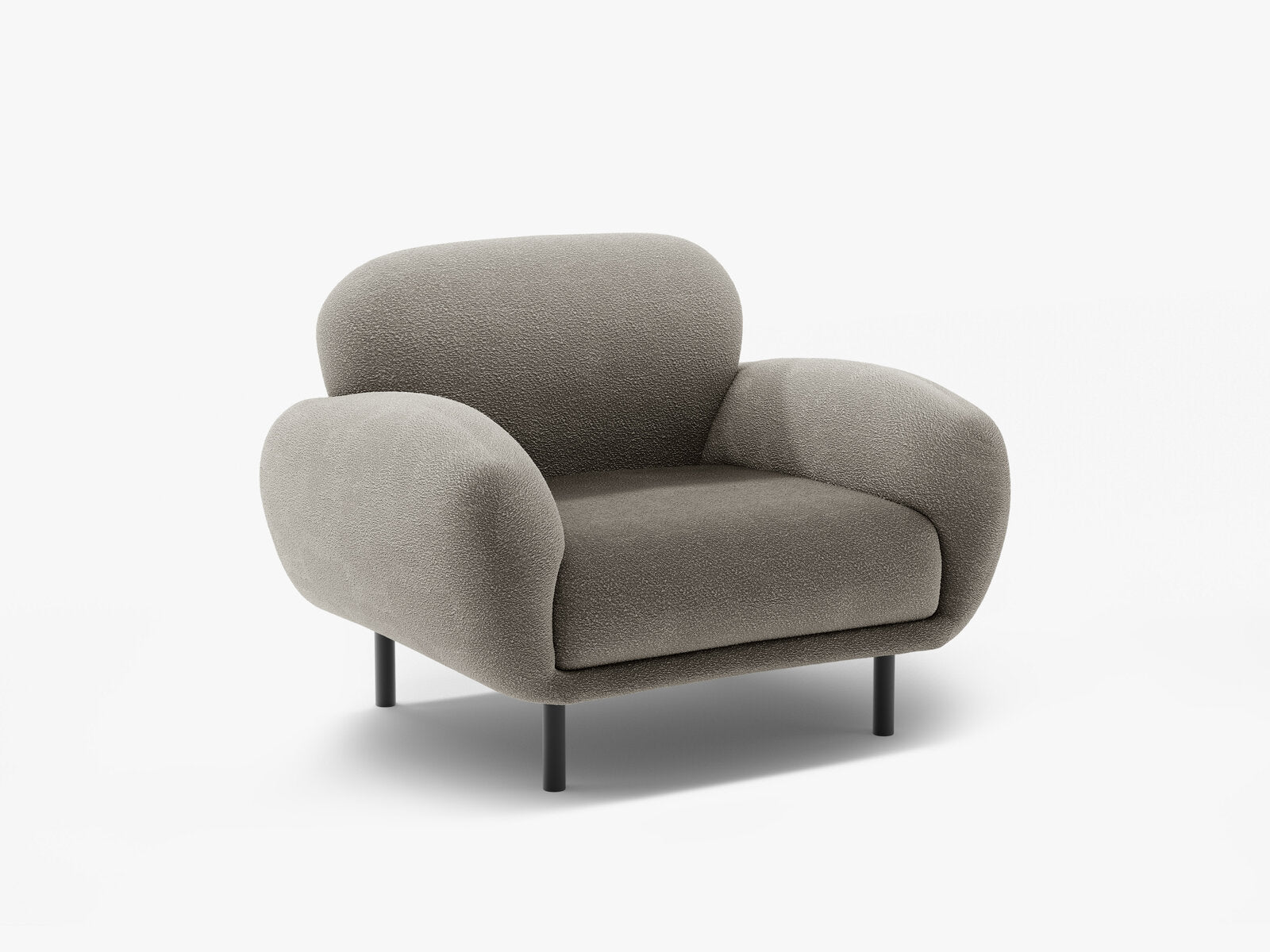 Micadoni Sessel Poppy Boucle Baloo Grau