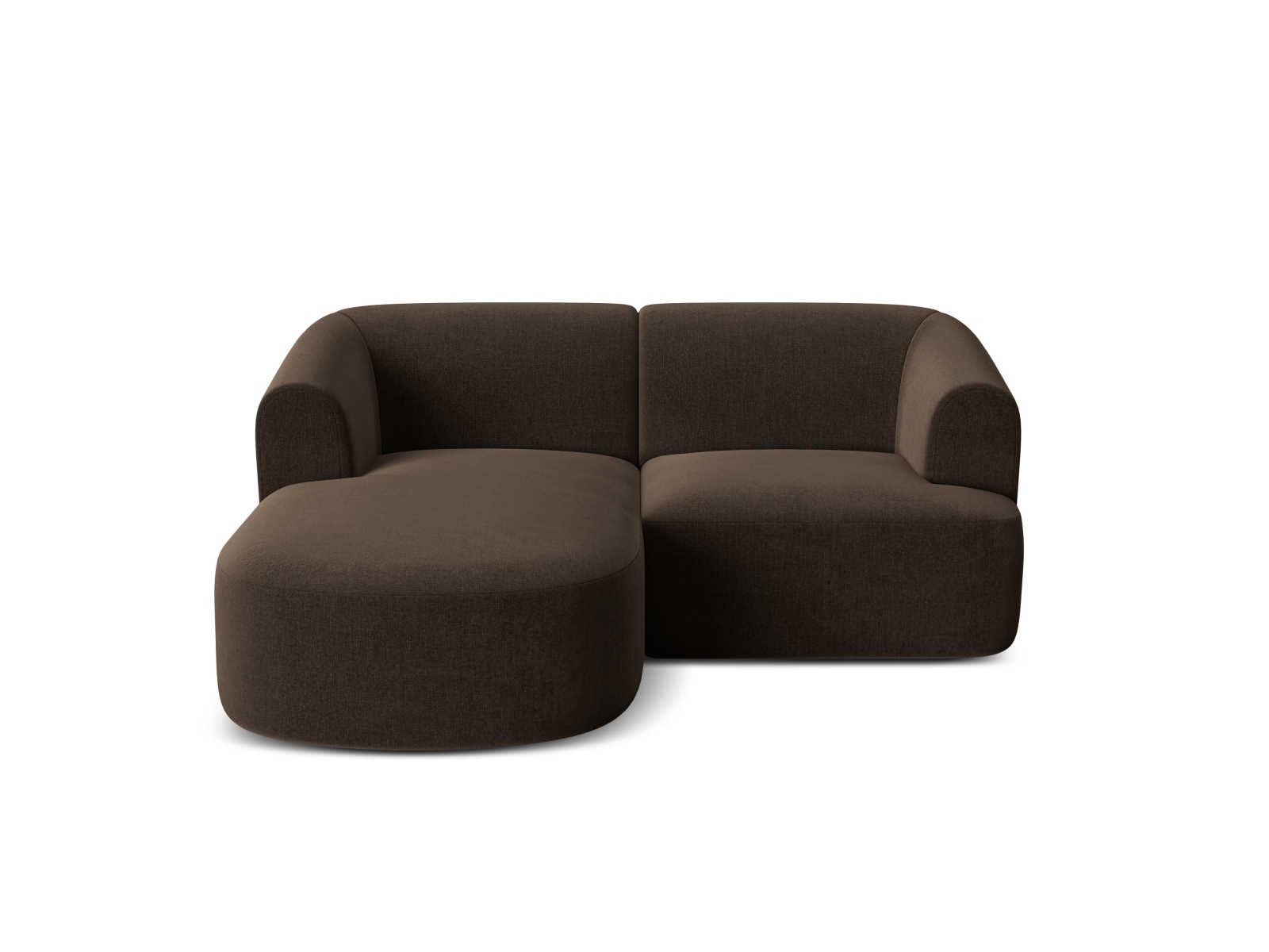Cosmopolitan Design Ecksofa Campi 3-Sitzer Samt Vogue Schokolade Links