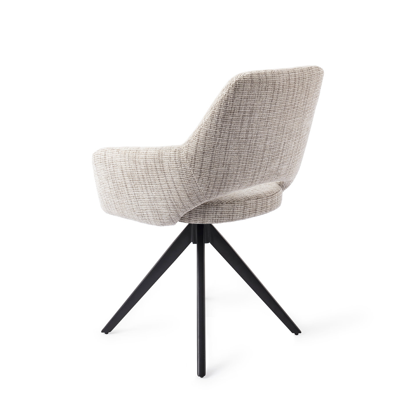 Jesper Home Esszimmerstuhl Yanai Caramel Grid Turn Schwarz