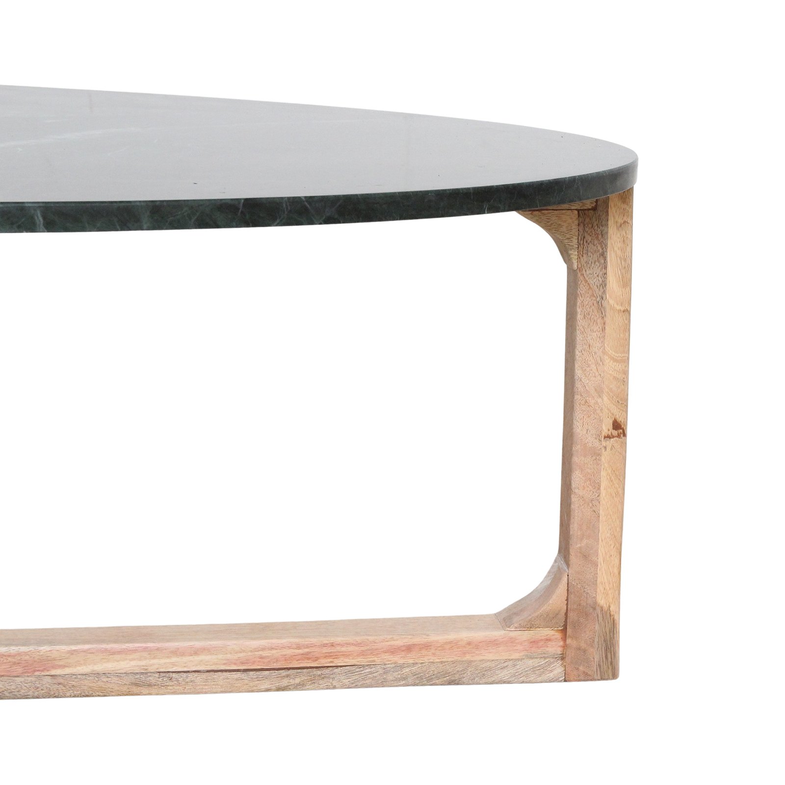 Raw Materials Ovaler Marmor-Couchtisch Grün 120x60x38cm