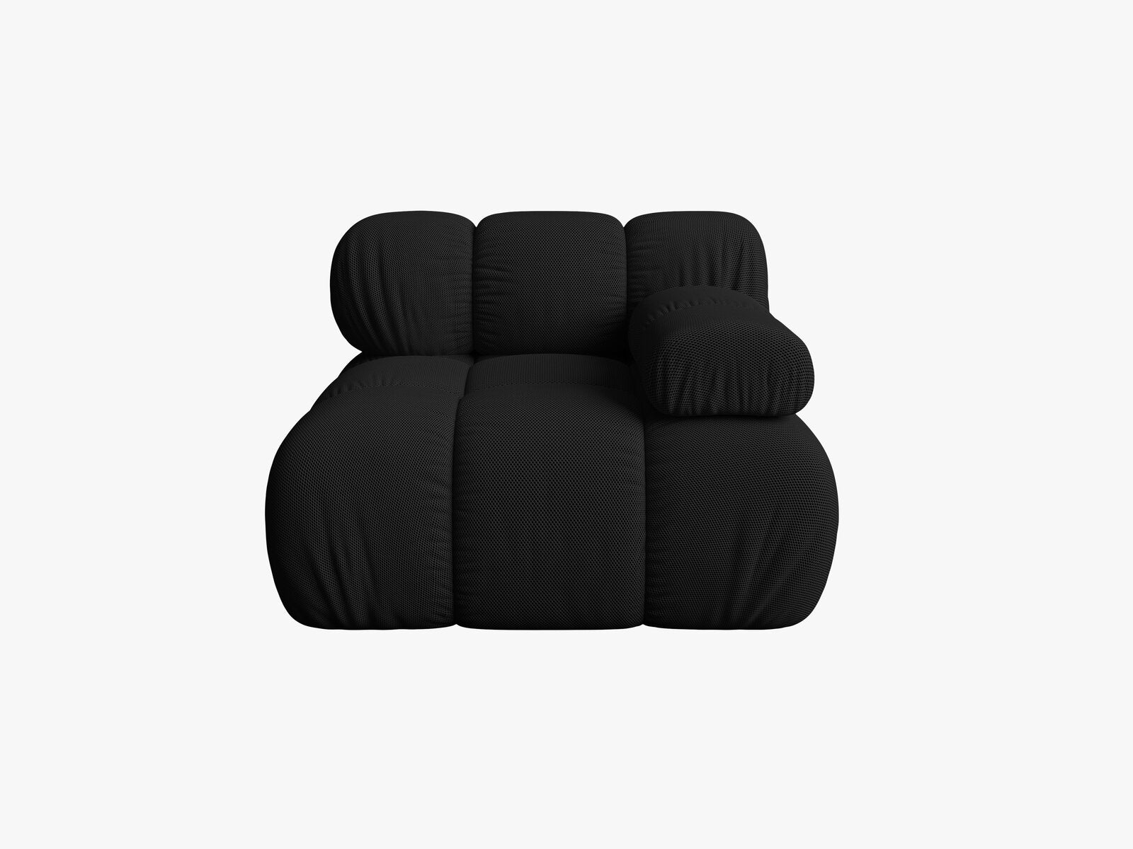 Micadoni Eckmodul Bellis Rechts 3D-Stoff Sonic Schwarz