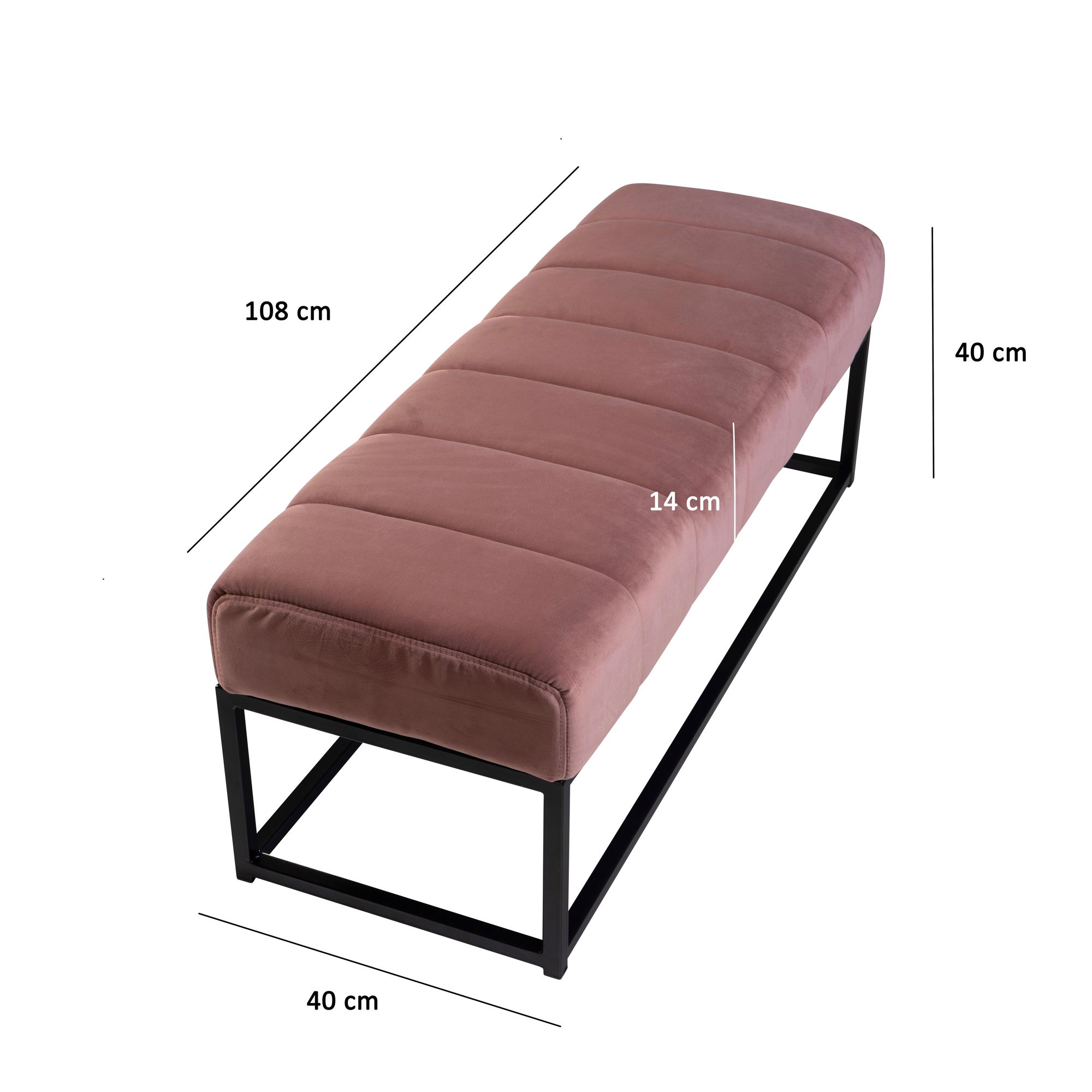 Sitzbank Hitra Polster Rosa 108 × 40 × 40 cm