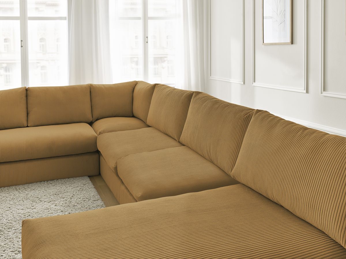 Bobochic Paris Ecksofa Cordsamt Gelb