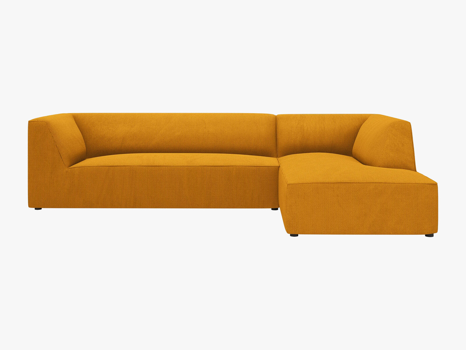 Micadoni 4-Sitzer Modular Sofa Ruby Rechts Kord Scala Gelb