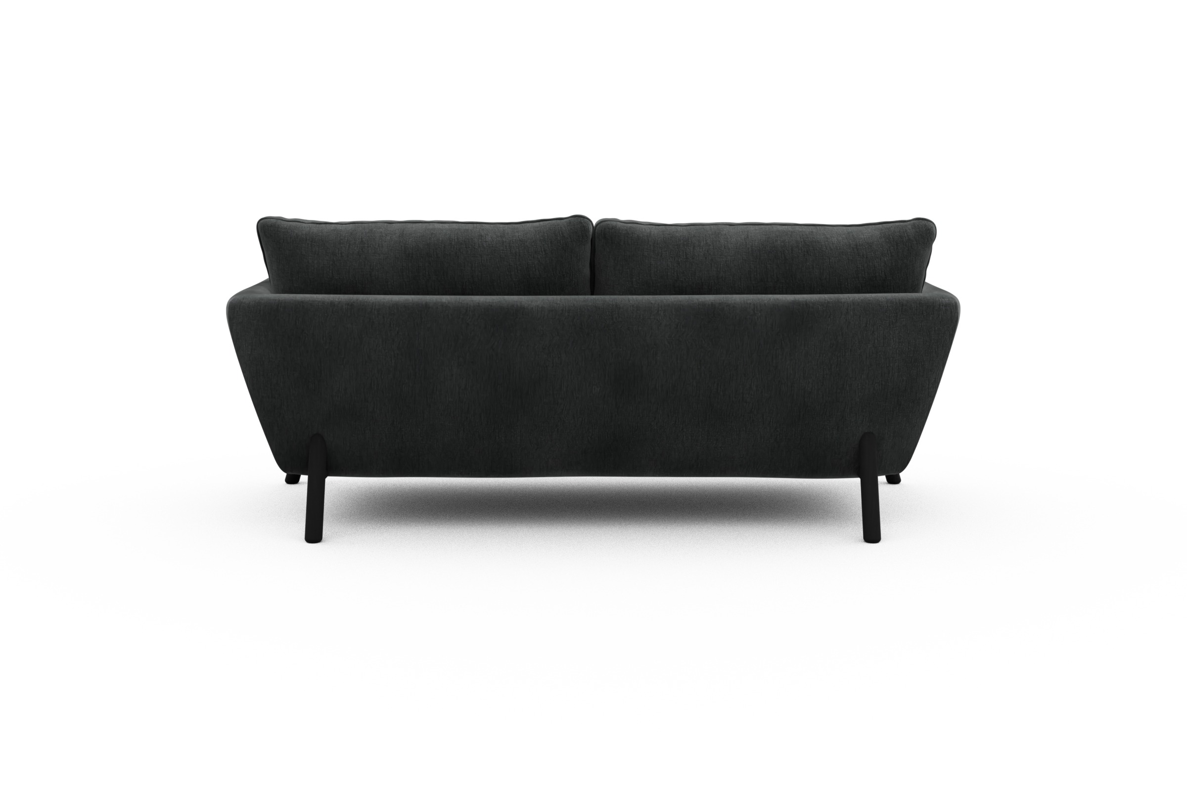Sofa Emil 2-Sitzer Beinfarbe Eiche Schwarz Smooth-Deep-Warm-Grey