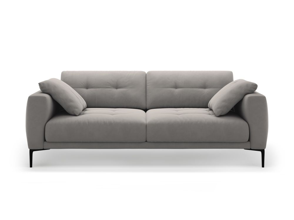 Cosmopolitan Design Sofa Lazio 4-Sitzer Samt Salvador Grau