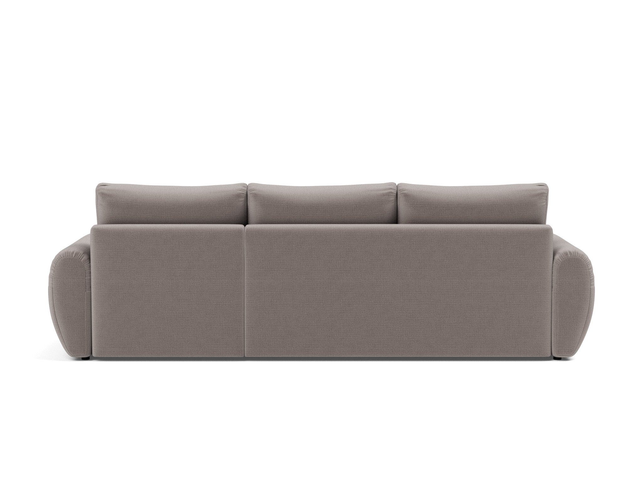 Schlafsofa Norum mit Chaiselongue und Curve-Armlehnen Chenille Esina 418-Truffle