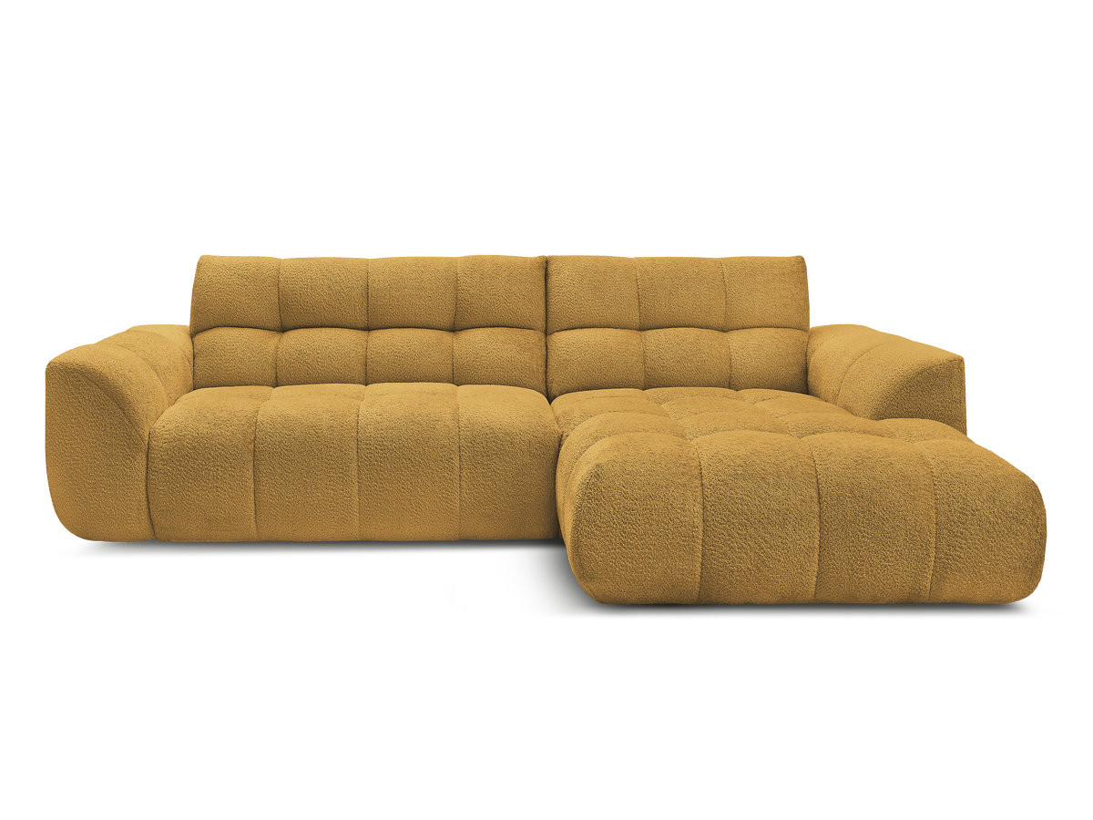 Bobochic Jaya Ecksofa Chenille Gelb Ecke rechts