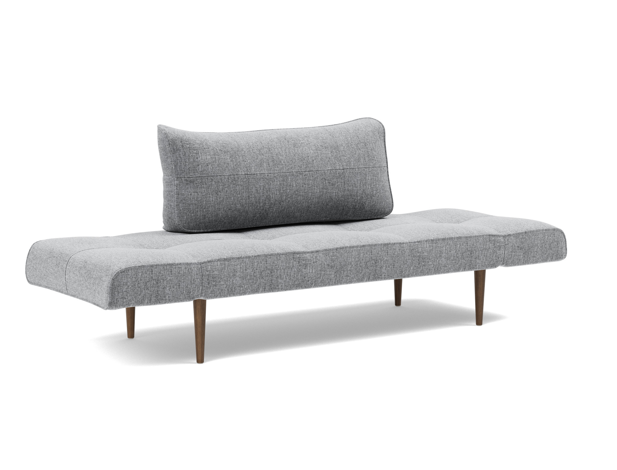 Tagesbett Zeal Strukturierter Stoff Twist 565-Granite Beine Styletto Eiche dunkel