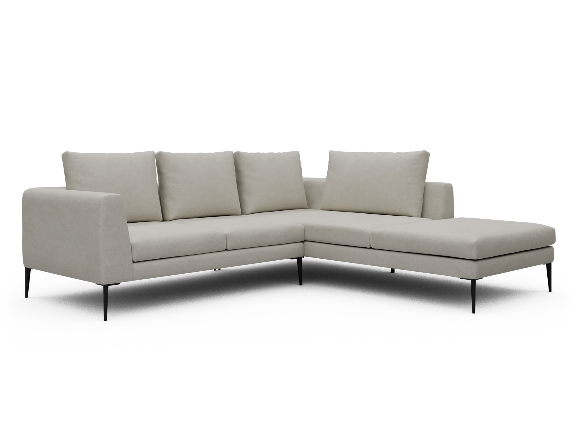 Skandi Home Ecksofa Paul Relax-Ecke rechts mit 2-Sitzer Denari-Clean-Beige moebelfaktor
