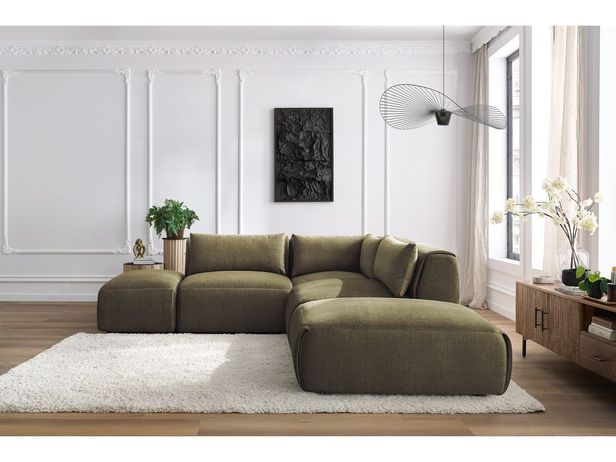 Bobochic Jeanne Ecksofa 271 × 300 cm Samt Grün