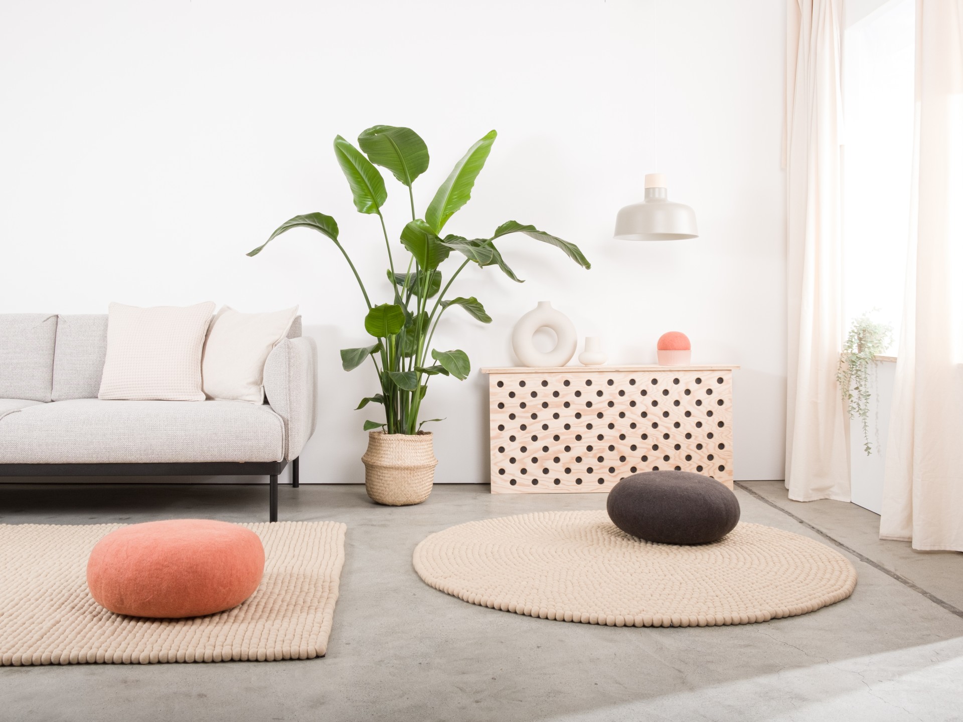 myfelt Levi Filzkugelteppich - 90 cm