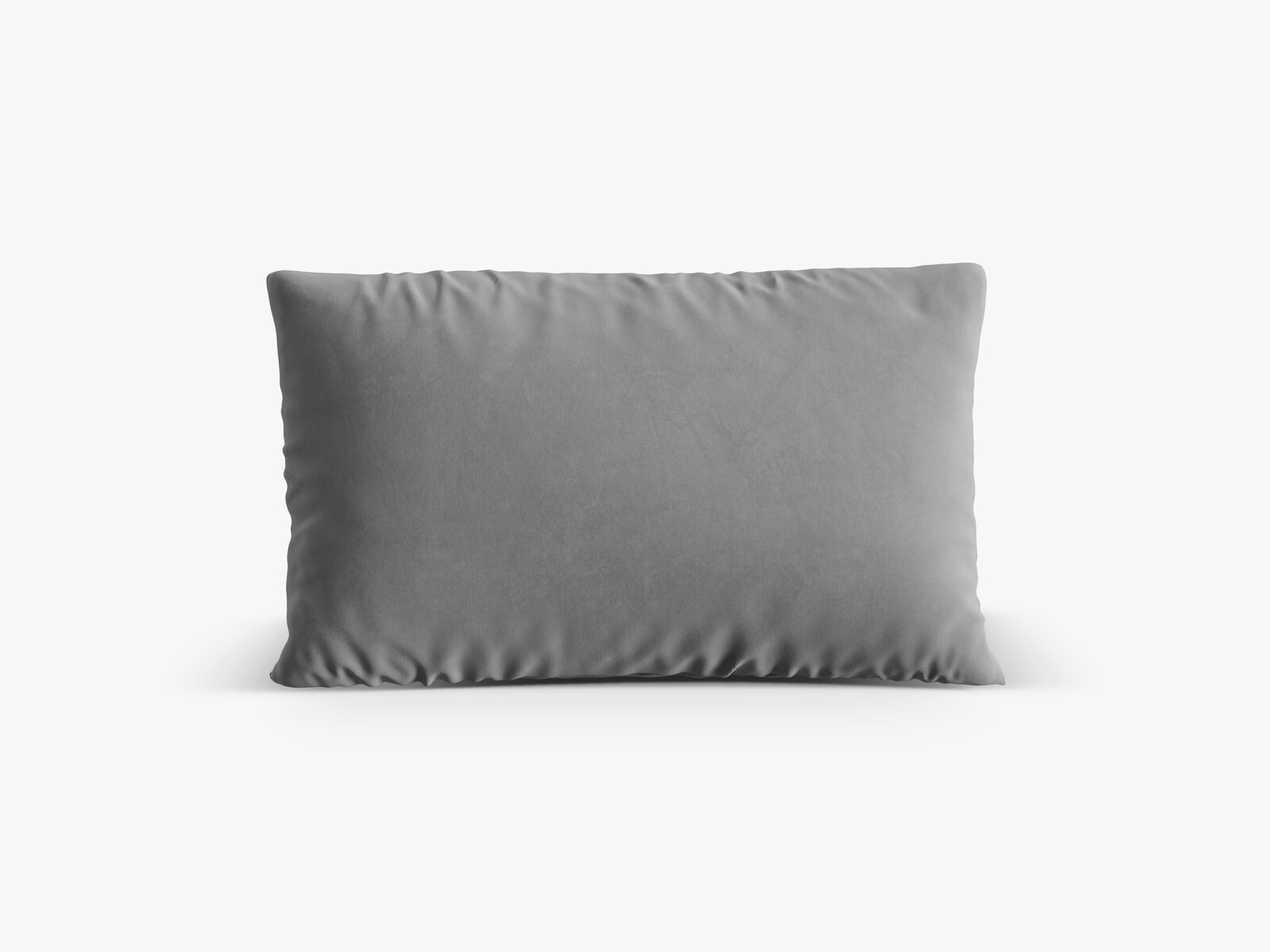 Micadoni Kissen Nuria Samt Grau 60x40x17