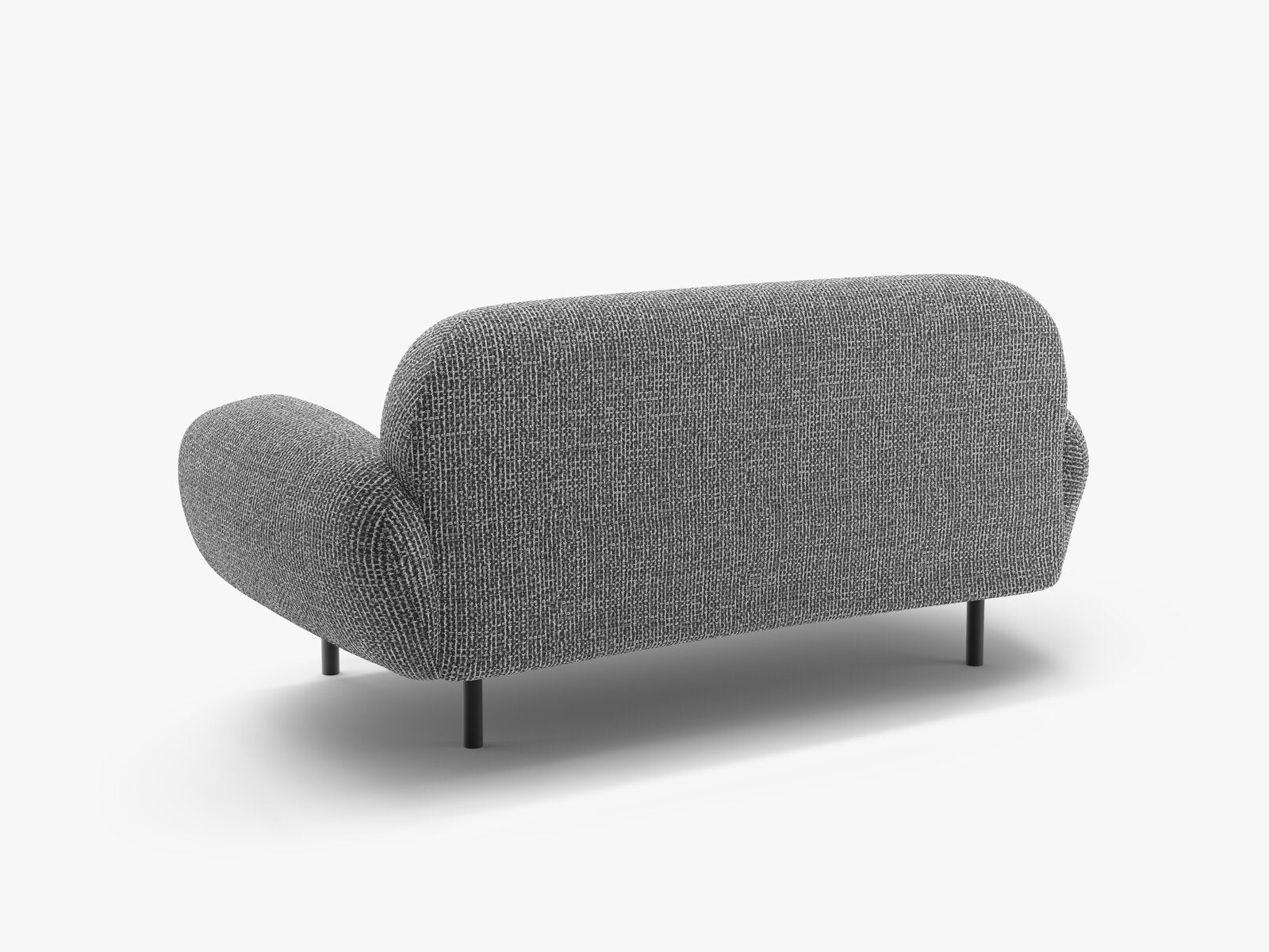 Micadoni Sofa Poppy 2-Sitzer Chenille Silencio Dunkelgrau