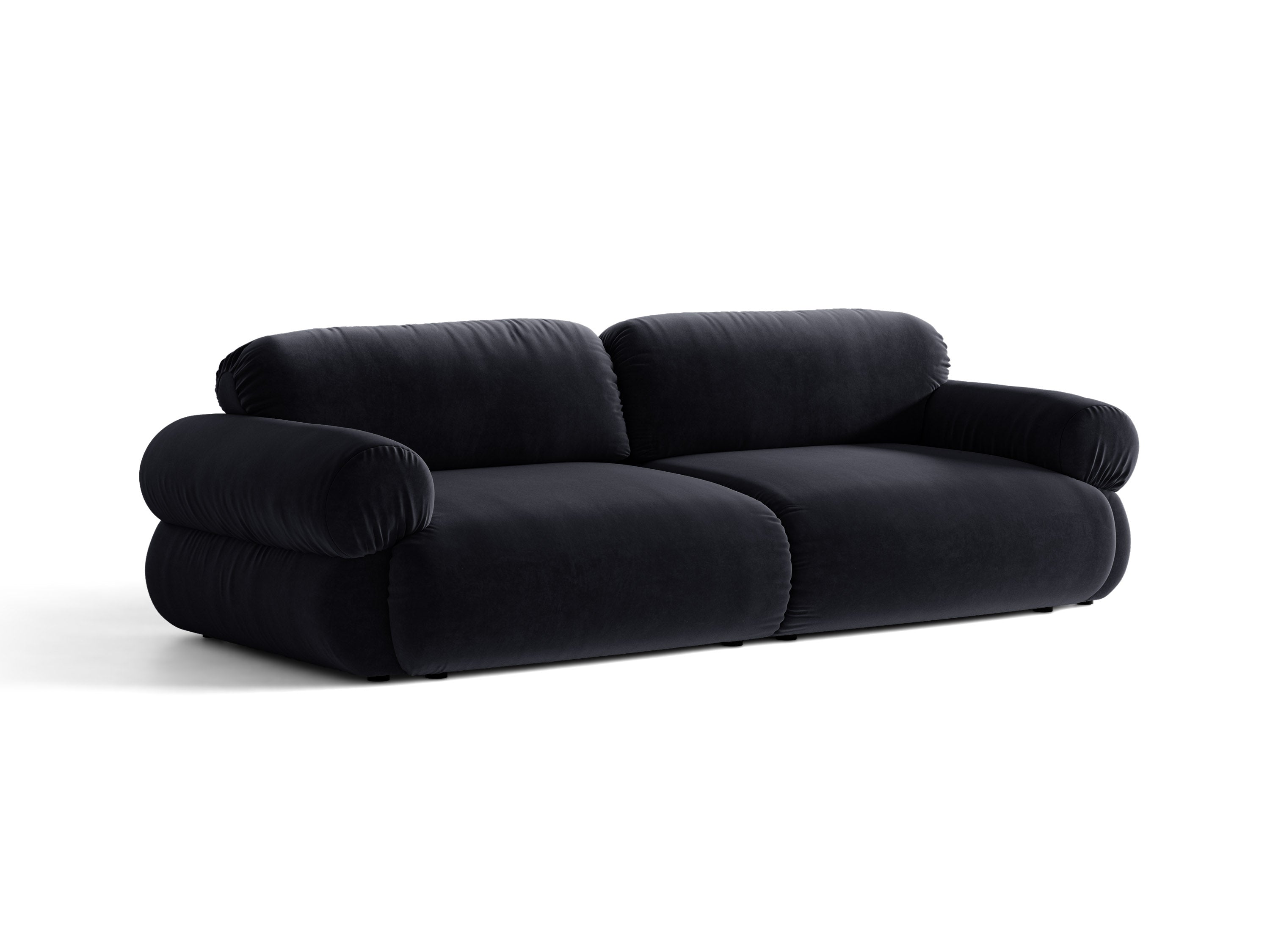 Micadoni Ophelia Sofa 4-Sitzer Samt Salvador Königsblau