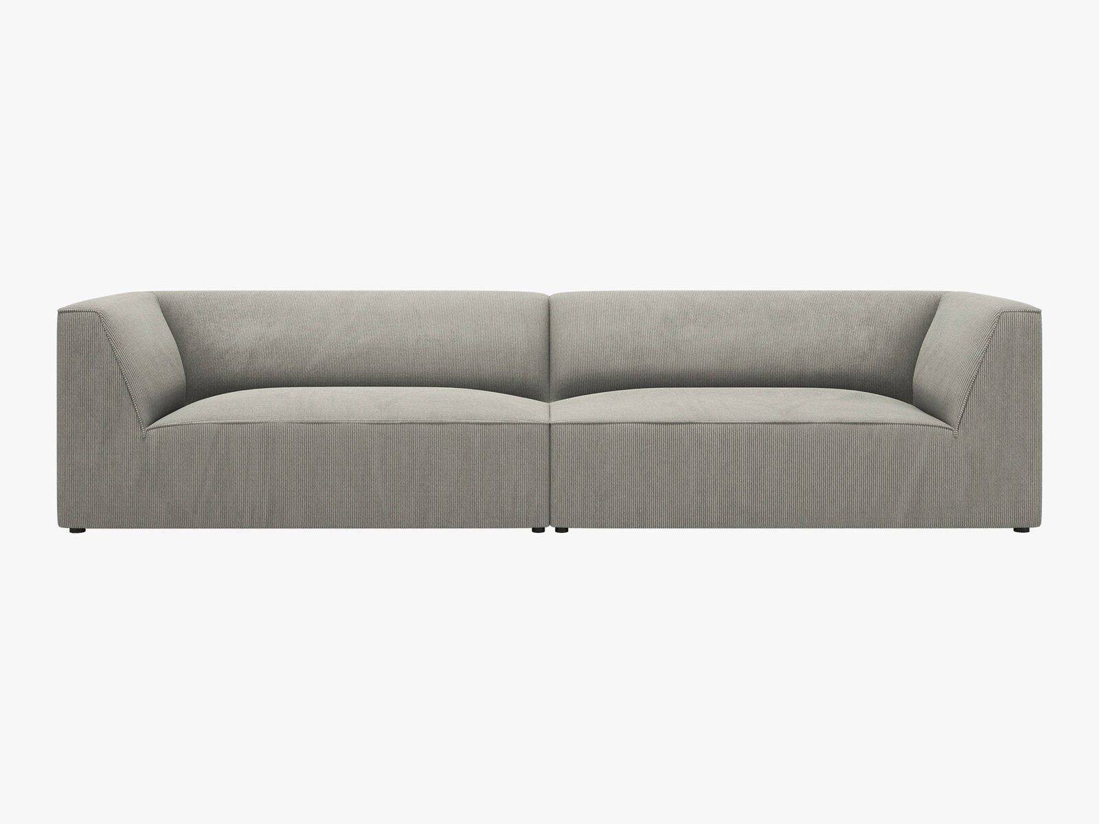 Micadoni Sofa Ruby 4-Sitzer Kord Scala Hellgrau