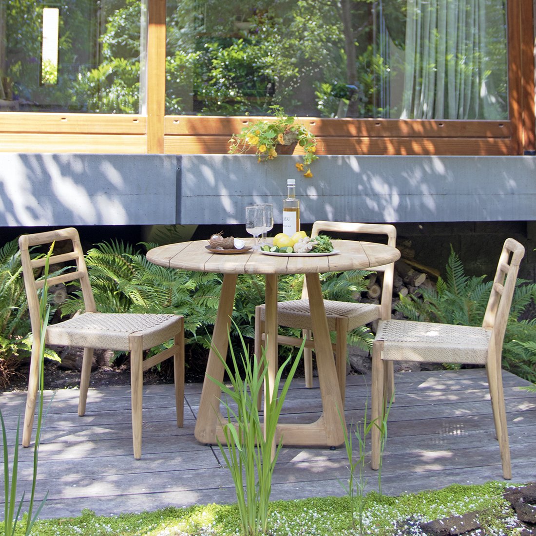 Raw Materials Gartentisch Verano rund Teak 100cm
