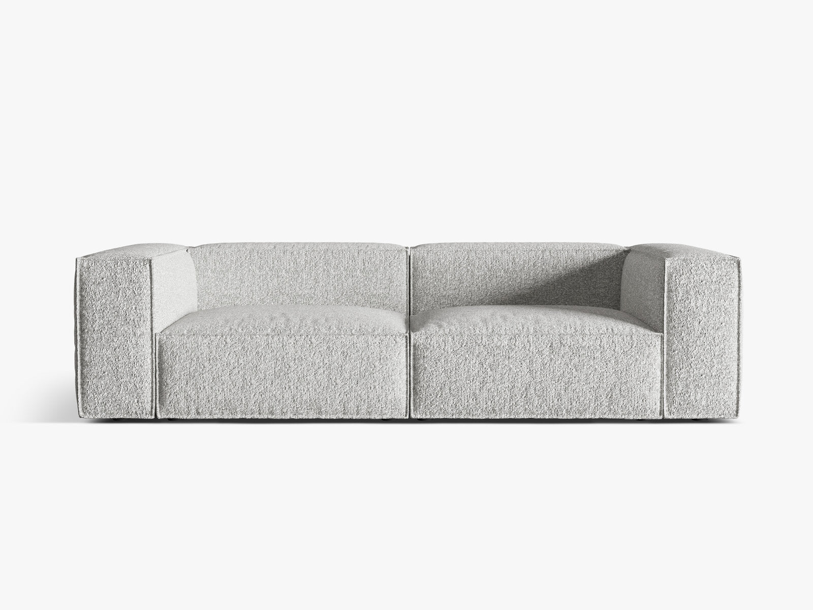 Micadoni Sofa Nuria 4-Sitzer Boucle Silber