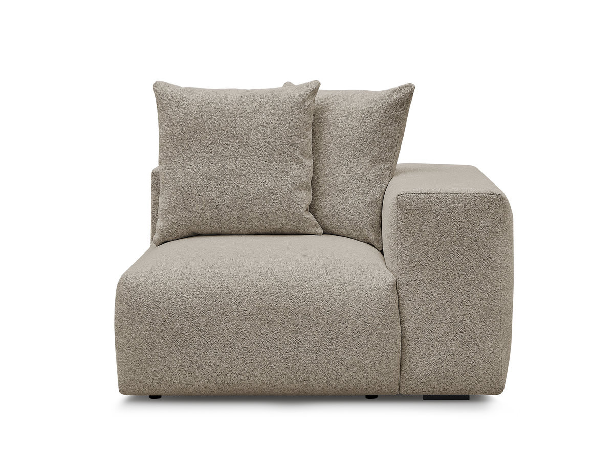 Bobochic Voltaire Sofamodul 1-Sitzer 130 × 100 cm Melange-Stoff Taupe Ecke rechts
