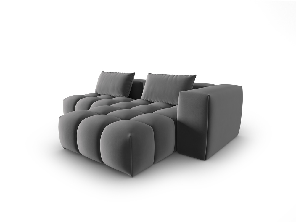 Cosmopolitan Design Ecksofa Verona 3-Sitzer offen Samt Casino Anthrazit Rechts