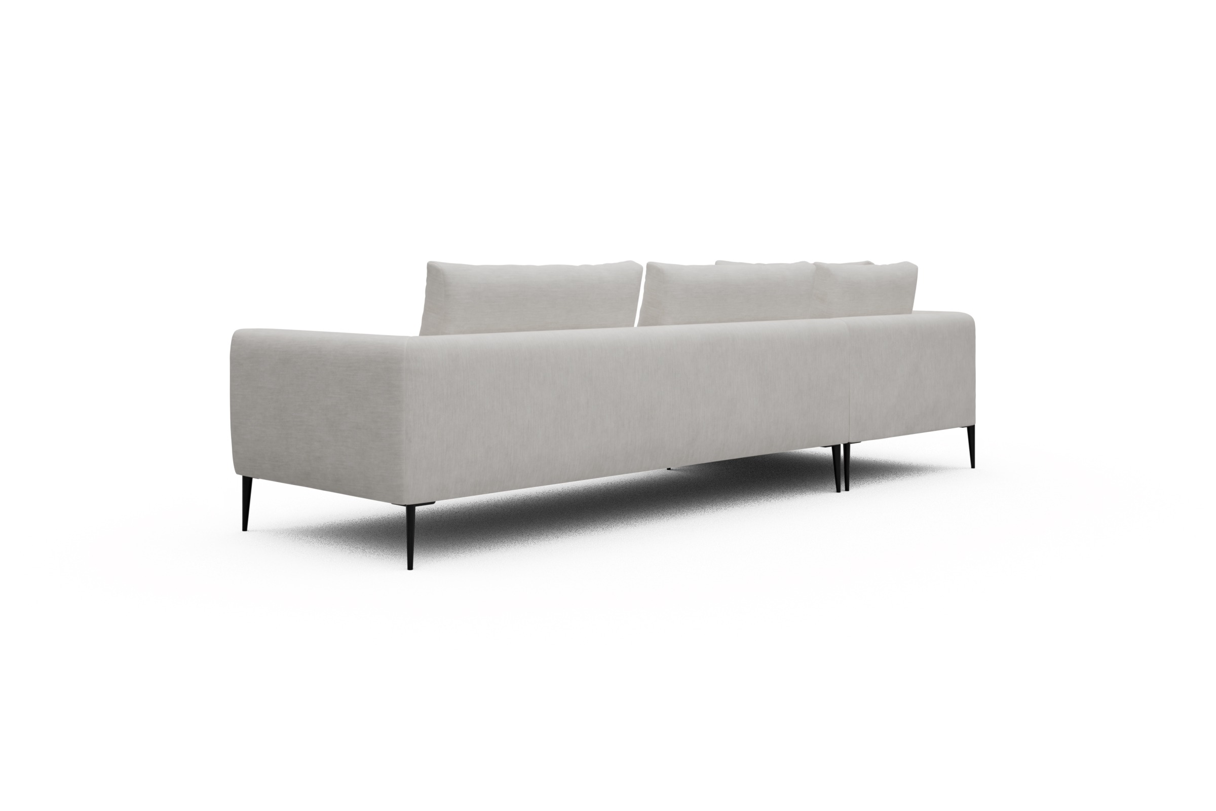 Ecksofa Paul Relax-Ecke rechts mit 3-Sitzer Vivus-Dusty-Off-White